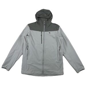 Mountain Hardwear Super Chockstone Jacket Men's Large Gray Hooded Hiking